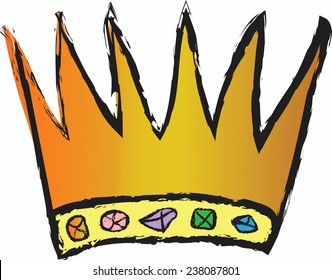 cartoon gold crown
