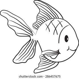 cartoon gold fish