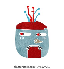 robot de oro de dibujos animados