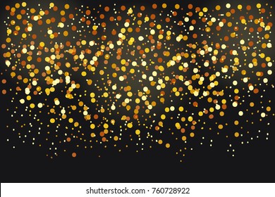 cartoon gold sparkles on the black background