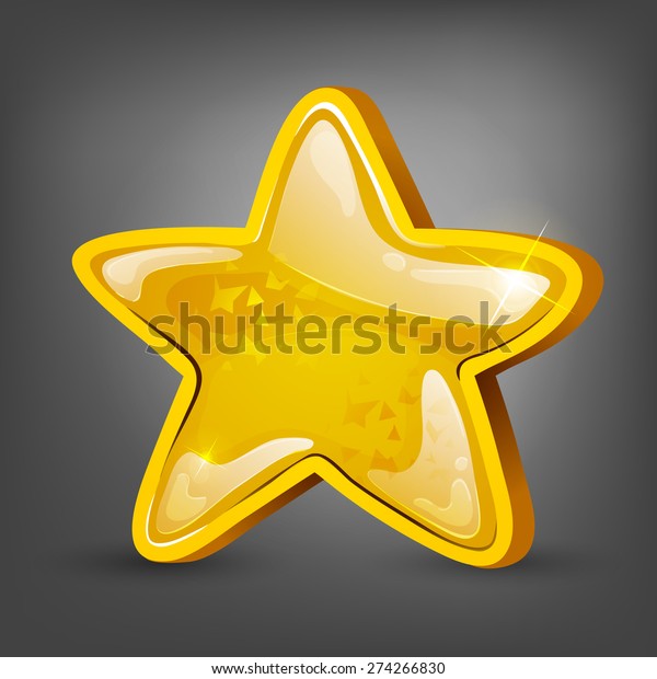 Cartoon Gold Star Vector Illustrations: เวกเตอร์สต็อก (ปลอดค่าลิขสิทธิ์ ...