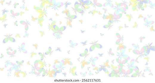 Cartoon golden butterflies cover. Gorgeous shiny butterfly background, golden butterfly flock, gorgeous exotic moths flat vector backdrop illustration pink butterfly hand drawn design vector