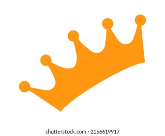 Cartoon golden crown icon. Vector illustration