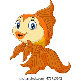 Cartoon golden fish