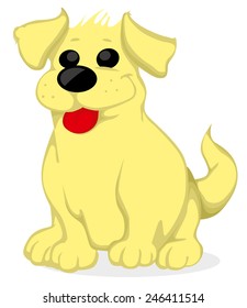 Cartoon golden retriever