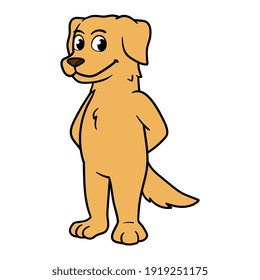 Cartoon Golden Retriever or Labrador Character