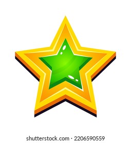 Cartoon Golden Star icon. Vector illustration