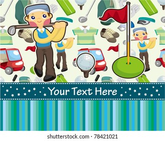 cartoon golf card