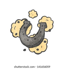 cartoon good luck horse shoe symbol