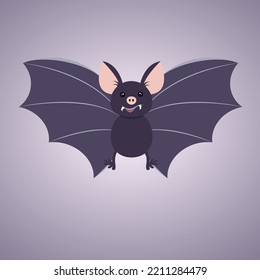 Cartoon goofy bat vector illustration graphic