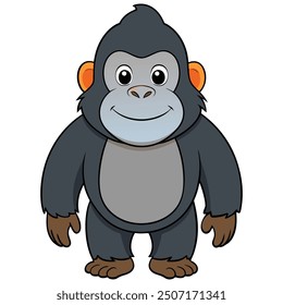 a cartoon of a gorilla