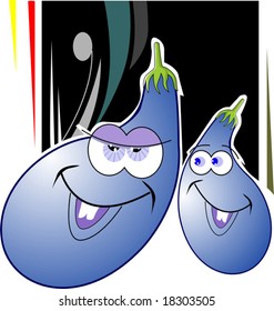 cartoon gourd laughing 	