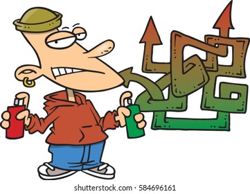 cartoon graffiti artist