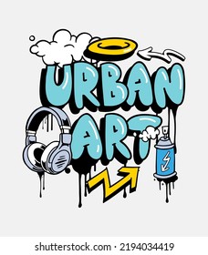 Cartoon graffiti illustrations. Vector graphics for apparel prints, posters and other uses.