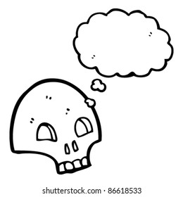 cartoon graffiti skull