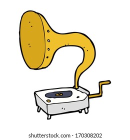 gramófono de dibujos animados