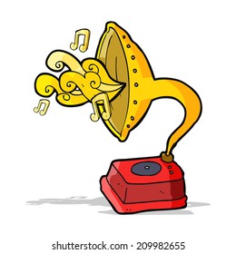 gramófono de dibujos animados