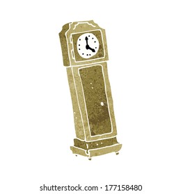 cartoon grandfather clock