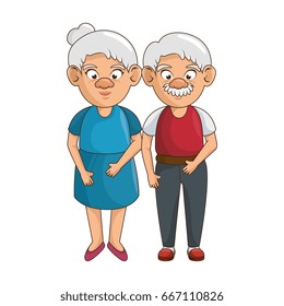 cartoon grandparents design