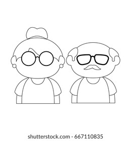 cartoon grandparents design