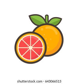 cartoon grapefruit