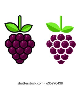 cartoon grapes set