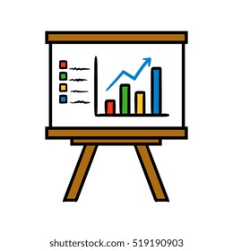 Cartoon Graph or Chart Vector Illustration