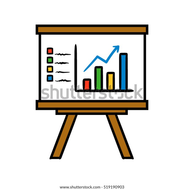 Cartoon Graph Chart Vector Illustration Stock Vector (Royalty Free