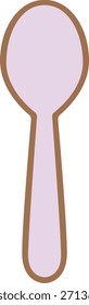 Gráfico de Desenho Animado de uma Ilustração Vetorial em Colher