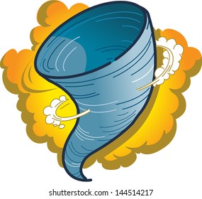 Cartoon Graphic of a Tornado, Hurricane or Water Spout