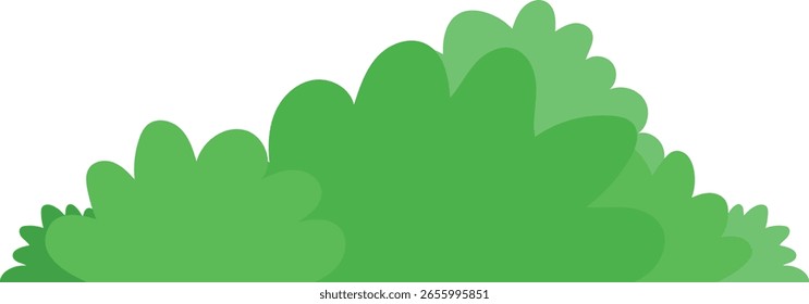Cartoon Grass Dekorative. Vektorgrafik einzeln auf weißem Hintergrund.