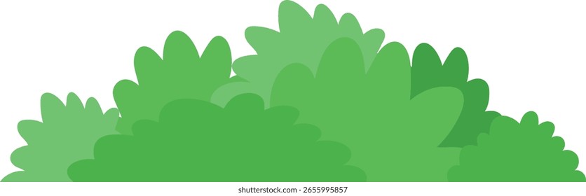 Hierba de dibujos animados decorativo. Ilustración vectorial aislada sobre fondo blanco.