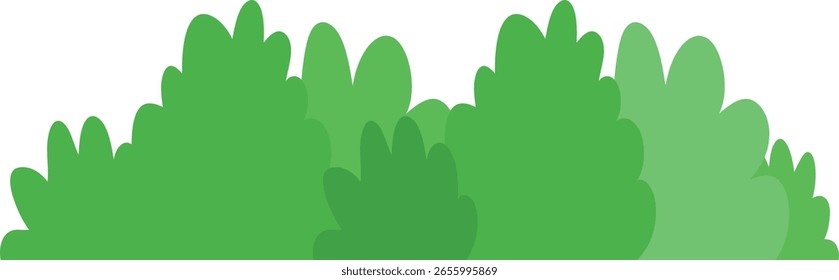 Cartoon Grass Dekorative. Vektorgrafik einzeln auf weißem Hintergrund.