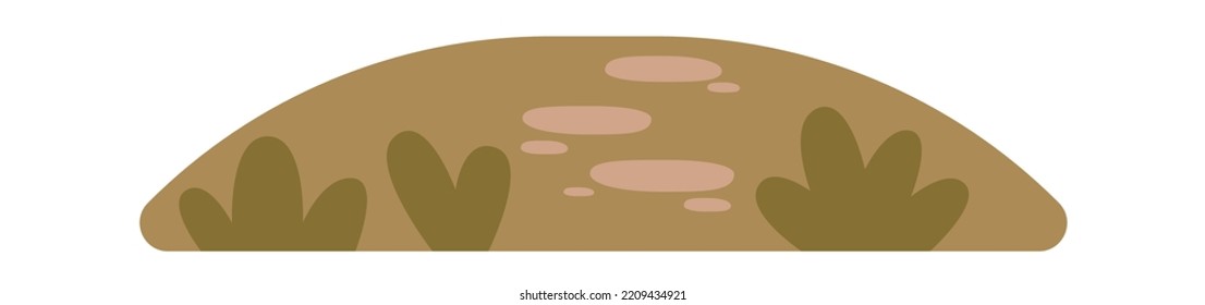 Cartoon grass glade flat illustration