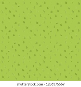 Cartoon Grass Vector Flat Pattern