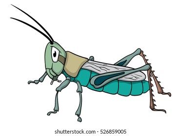 Cartoon grasshopper