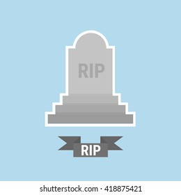 Cartoon grave flat design.