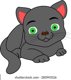 Cartoon gray cat