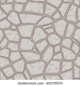 Cartoon gray stone seamless background, texture pattern 