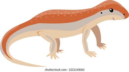 Cartoon great desert skink. Australian lizard. Cute animal.