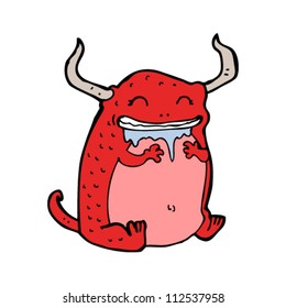 cartoon greedy little devil