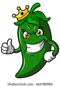 Cartoon Green Chili King