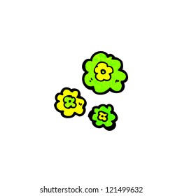 elemento decorativo de la nube verde de dibujos animados