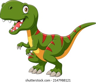 ilustração dos desenhos animados de cor verde dinossauro. 17632969 Vetor no  Vecteezy