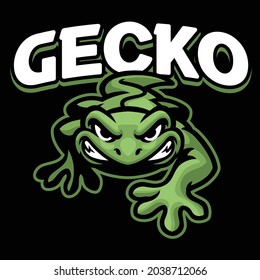 Cartoon of Green gecko logo