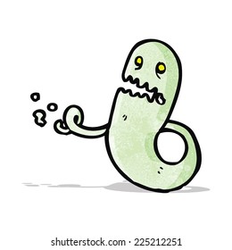 cartoon green ghost
