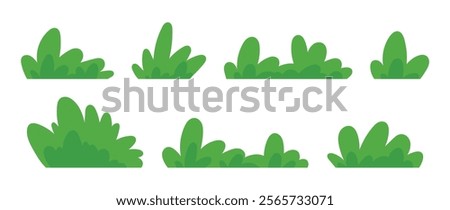 cartoon green grass object collection