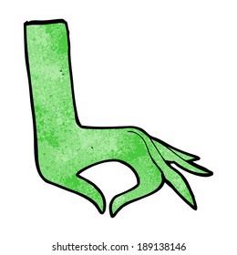 cartoon green hand symbol