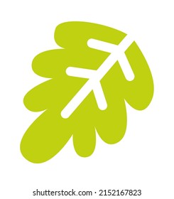 Cartoon Green Leaf. Vector illustration