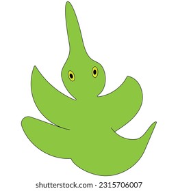 A cartoon green lizard logo